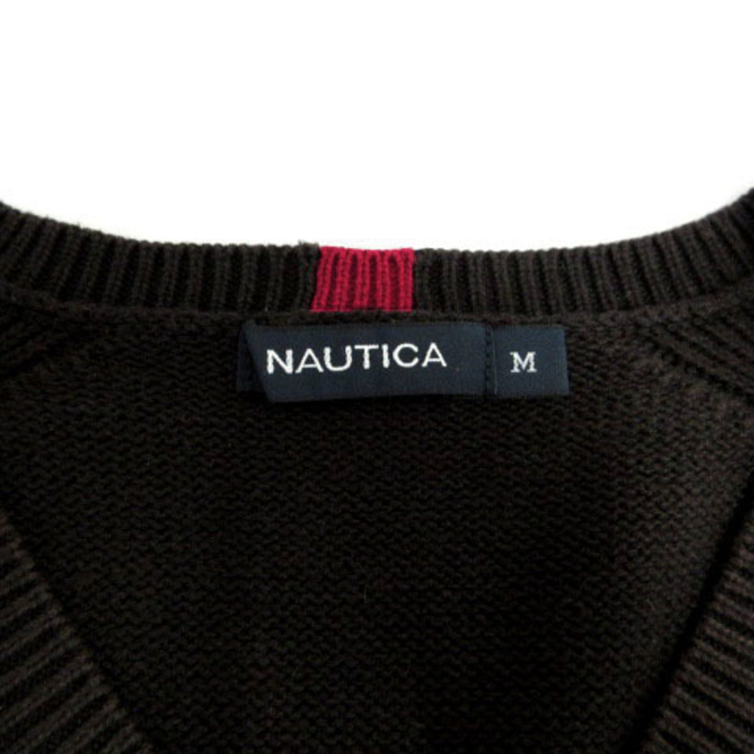 NAUTICA(ノーティカ)のノーティカ ベスト ニット ロゴ オーバーサイズ コットン 焦げ茶 ベージュ M メンズのトップス(ベスト)の商品写真
