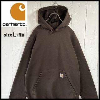 カーハート(carhartt)のカーハート Carhartt プルオーバーパーカー 肉厚 L相当 ブラウン(パーカー)