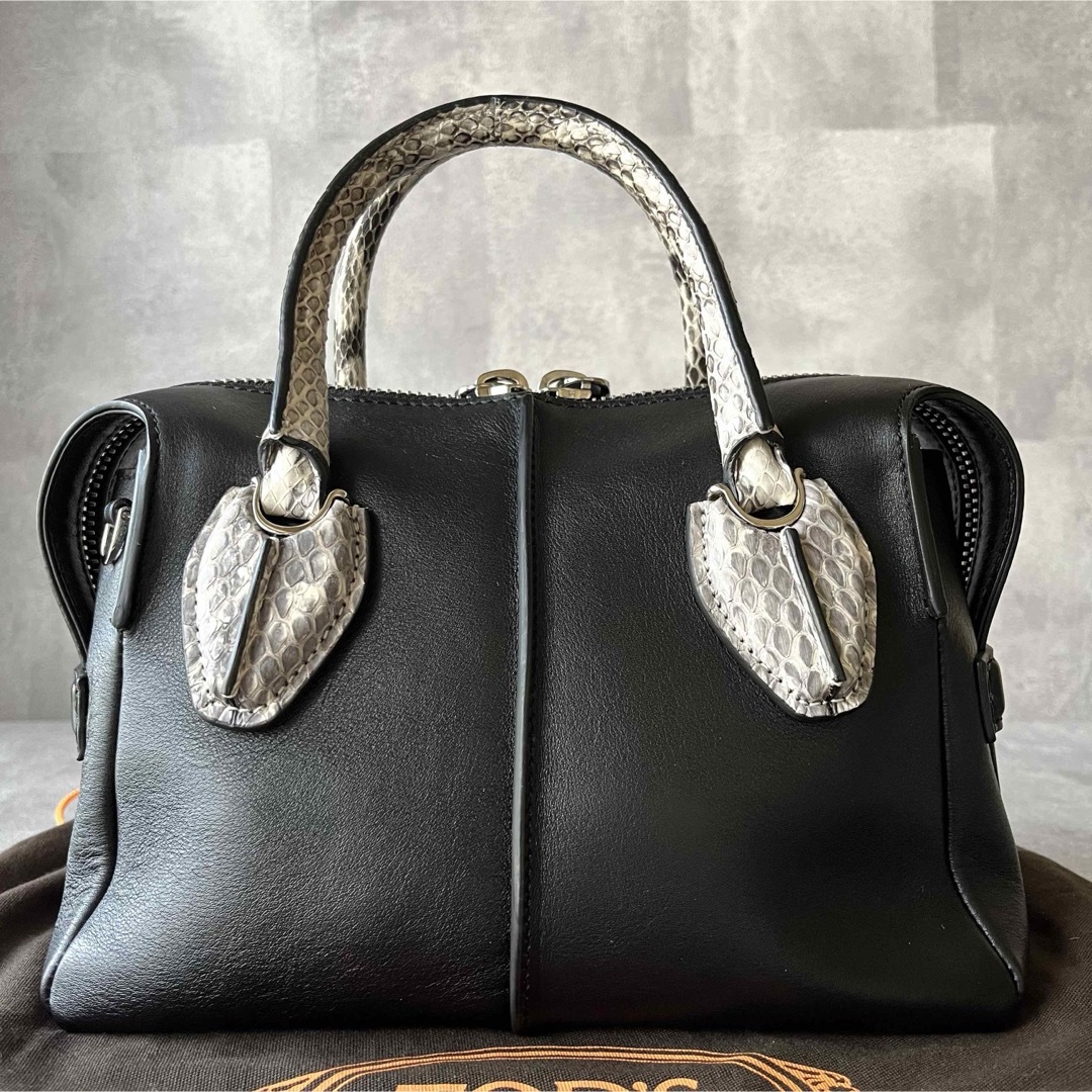 TOD'S - 【美品】TOD's トッズ Dスタイリング パイソン×レザー TOD'S - 【美品】TOD's トッズ Dスタイリング パイソン×レザー