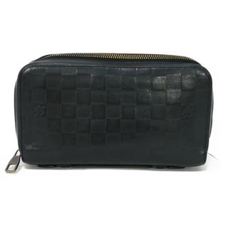 ルイヴィトン(LOUIS VUITTON)のLOUIS VUITTON ルイ・ヴィトン ジッピー XL ロゴ エンボス ブラック ラウンドファスナー ロングウォレット ハンドル クラッチバッグ ダミエ アンフィニ オニキス 長財布 N61254(長財布)