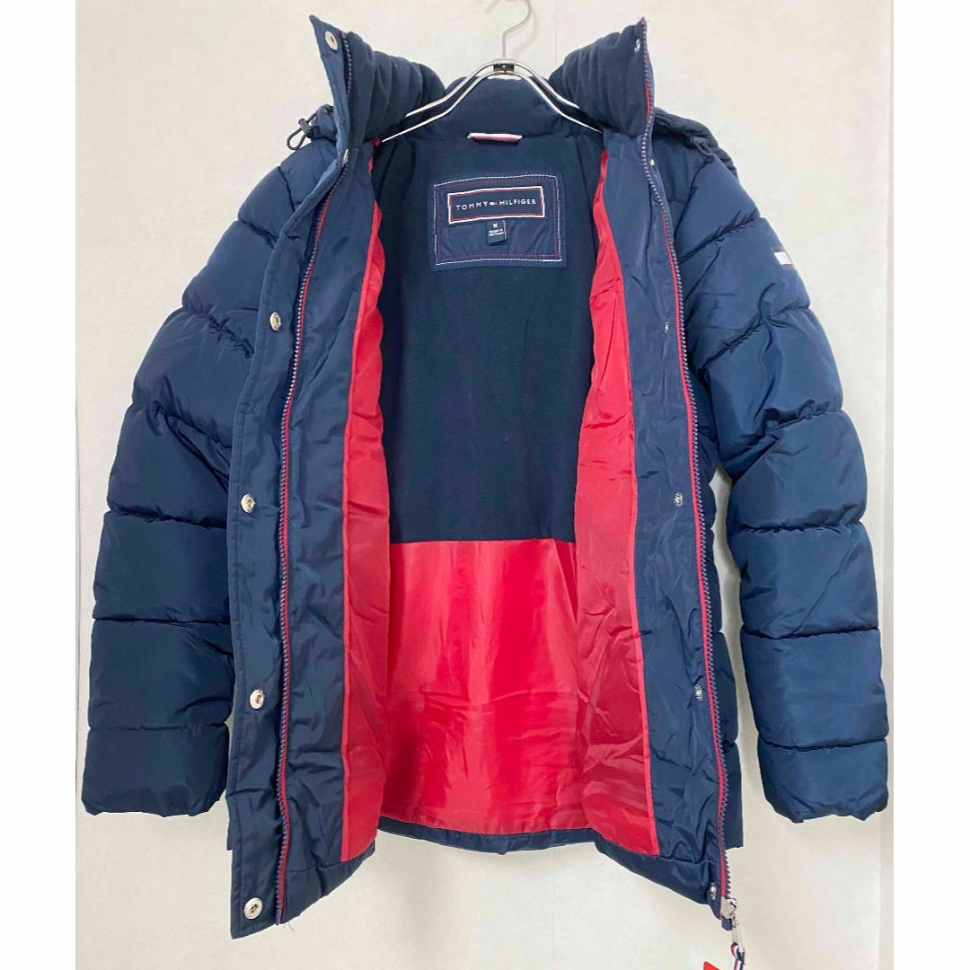 TOMMY HILFIGER(トミーヒルフィガー)の新品 M ★ トミーヒルフィガー レディース 中綿 フード ジャケット ネイビー レディースのジャケット/アウター(ダウンジャケット)の商品写真