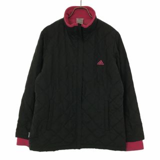 アディダス(adidas)のアディダス スポーツジャケット M ブラック×ピンク adidas レディース 古着 【240208】(その他)