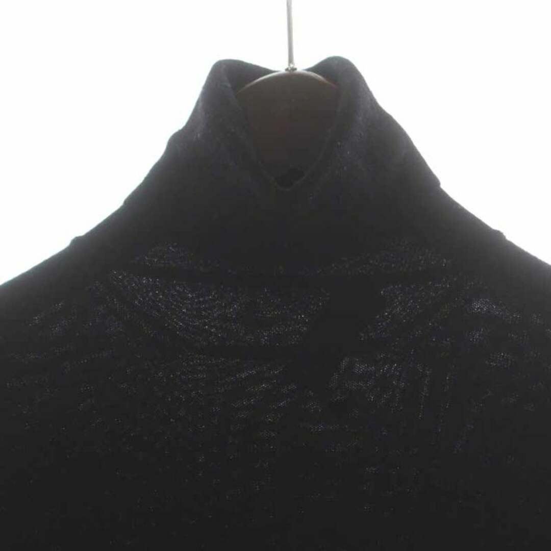 Hermes(エルメス)のHERMES ニット カットソー タートルネック ウール 長袖 L 黒 ピンク メンズのトップス(ニット/セーター)の商品写真