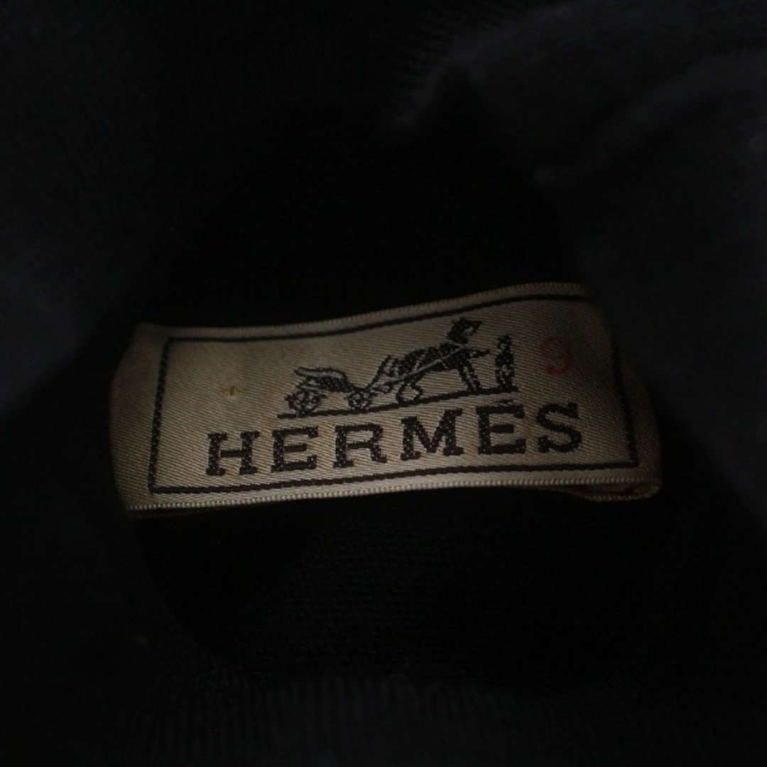 Hermes(エルメス)のHERMES ニット カットソー タートルネック ウール 長袖 L 黒 ピンク メンズのトップス(ニット/セーター)の商品写真