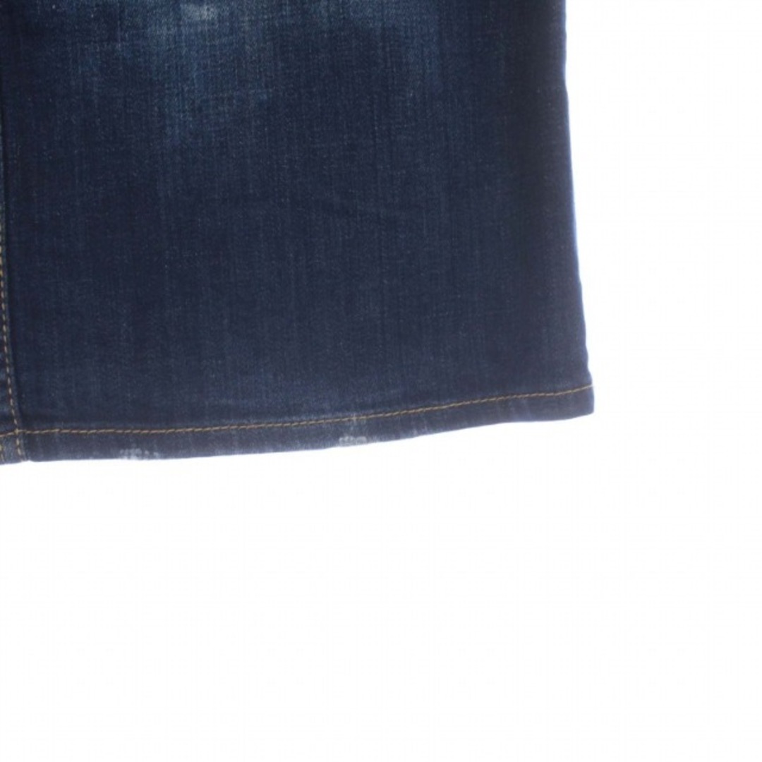 DSQUARED2(ディースクエアード)のディースクエアード デニムスカート タイト ミニ ダメージ加工 ロゴ 青 レディースのスカート(ミニスカート)の商品写真