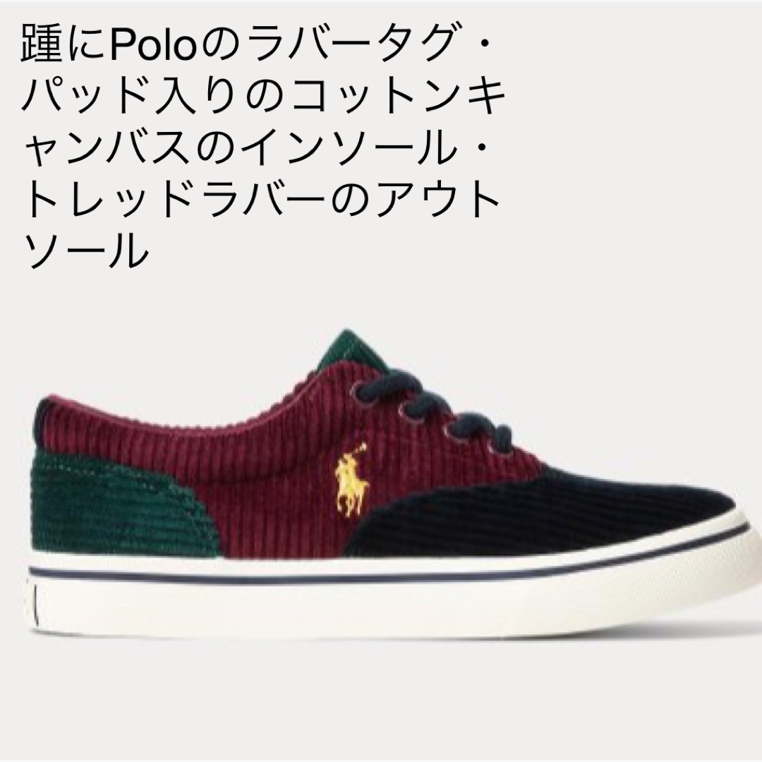 POLO RALPH LAUREN(ポロラルフローレン)の新品✨タグ付き♪ POLO RALPH LAUREN  キャンバス スニーカー キッズ/ベビー/マタニティのキッズ靴/シューズ(15cm~)(スニーカー)の商品写真