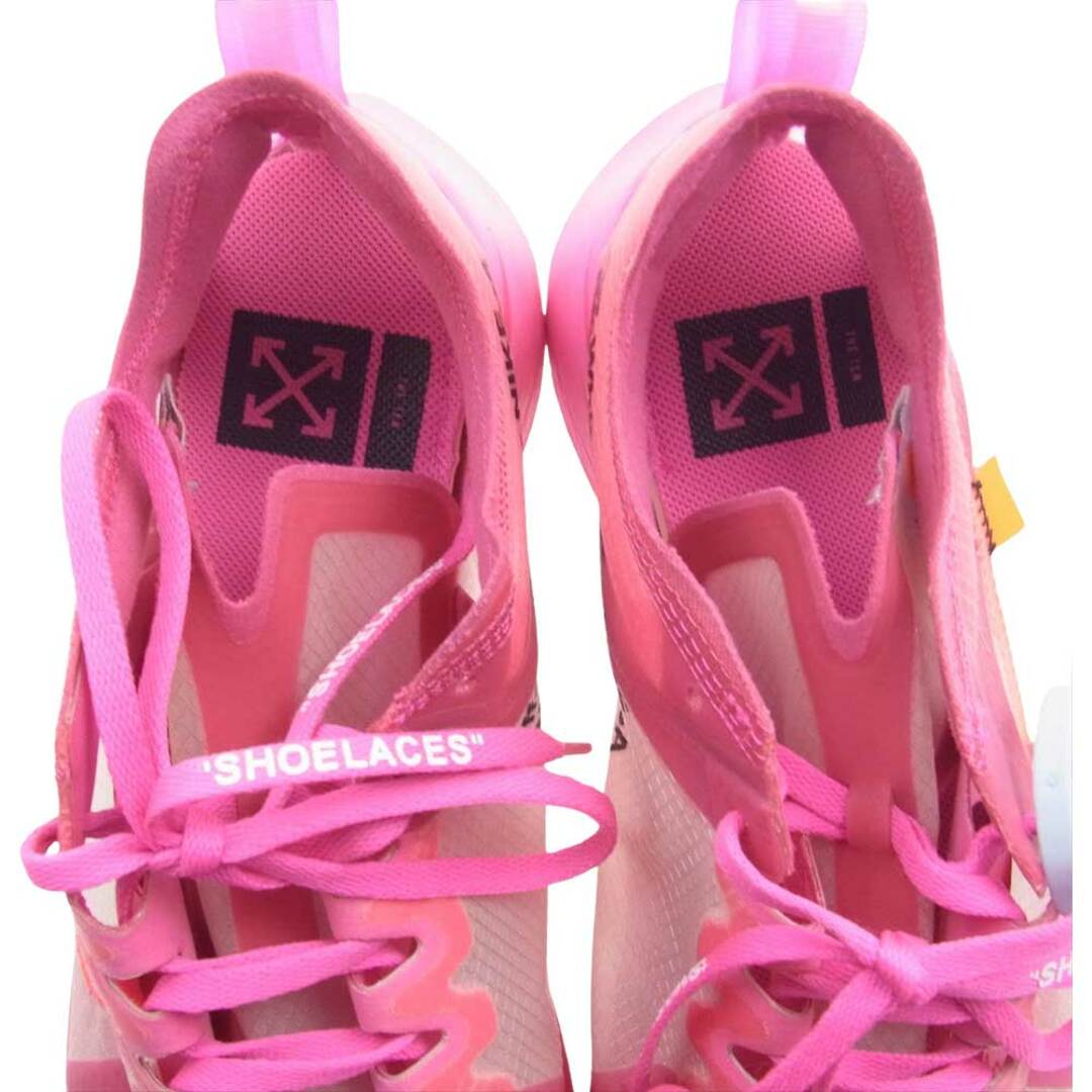 OFF-WHITE(オフホワイト)のOFF-WHITE オフホワイト スニーカー AJ4588-600 × Off-White オフホワイト Zoom Fly ズームフライ Pink ピンク系 US10【中古】 メンズの靴/シューズ(スニーカー)の商品写真