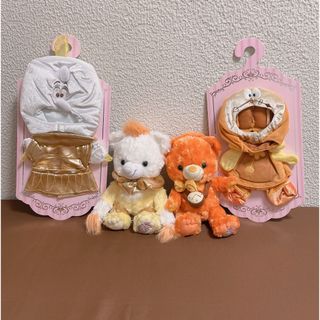 ディズニー(Disney)の美女と野獣　ユニベア ぬいぐるみ　コスチューム　ルミエール　コグスワース(キャラクターグッズ)