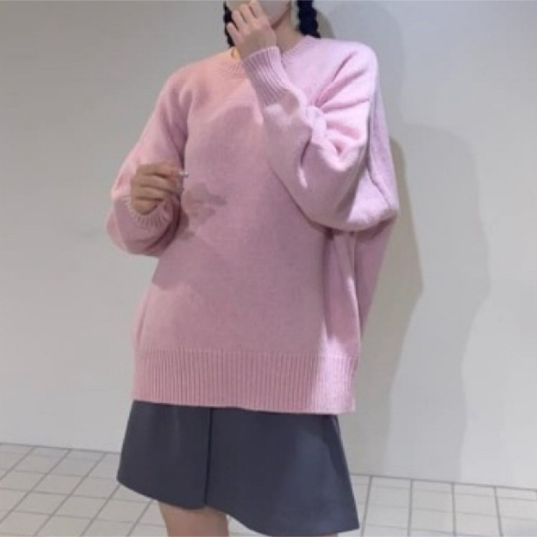 moussy(マウジー)のmoussy ピンクウールニット レディースのトップス(ニット/セーター)の商品写真