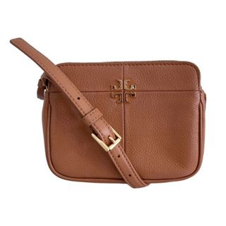 トリーバーチ(Tory Burch)のTORY BURCH ロゴ レザー ショルダーバッグ ブラウン 茶 123FA(ショルダーバッグ)