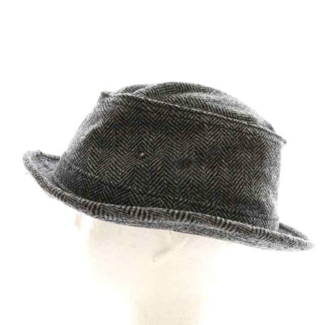 NEW YORK HAT(ニューヨークハット)のNEW YORK HAT ハット 帽子 ヘリンボーン ウール M グレー 黒 メンズの帽子(その他)の商品写真
