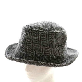 NEW YORK HAT - NEW YORK HAT ハット 帽子 ヘリンボーン ウール M グレー 黒