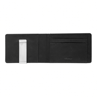 マネークリップ メンズ 財布 二つ折り　ブラック　新品未使用　再入荷(マネークリップ)