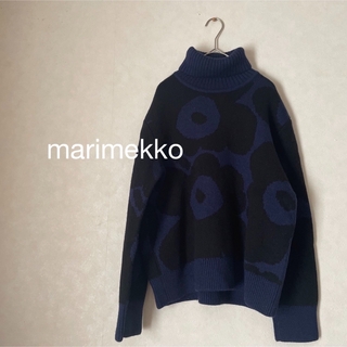 マリメッコ(marimekko)のマリメッコ タートルネック ニットセーター  ウニッコ ウール  サイズS(ニット/セーター)