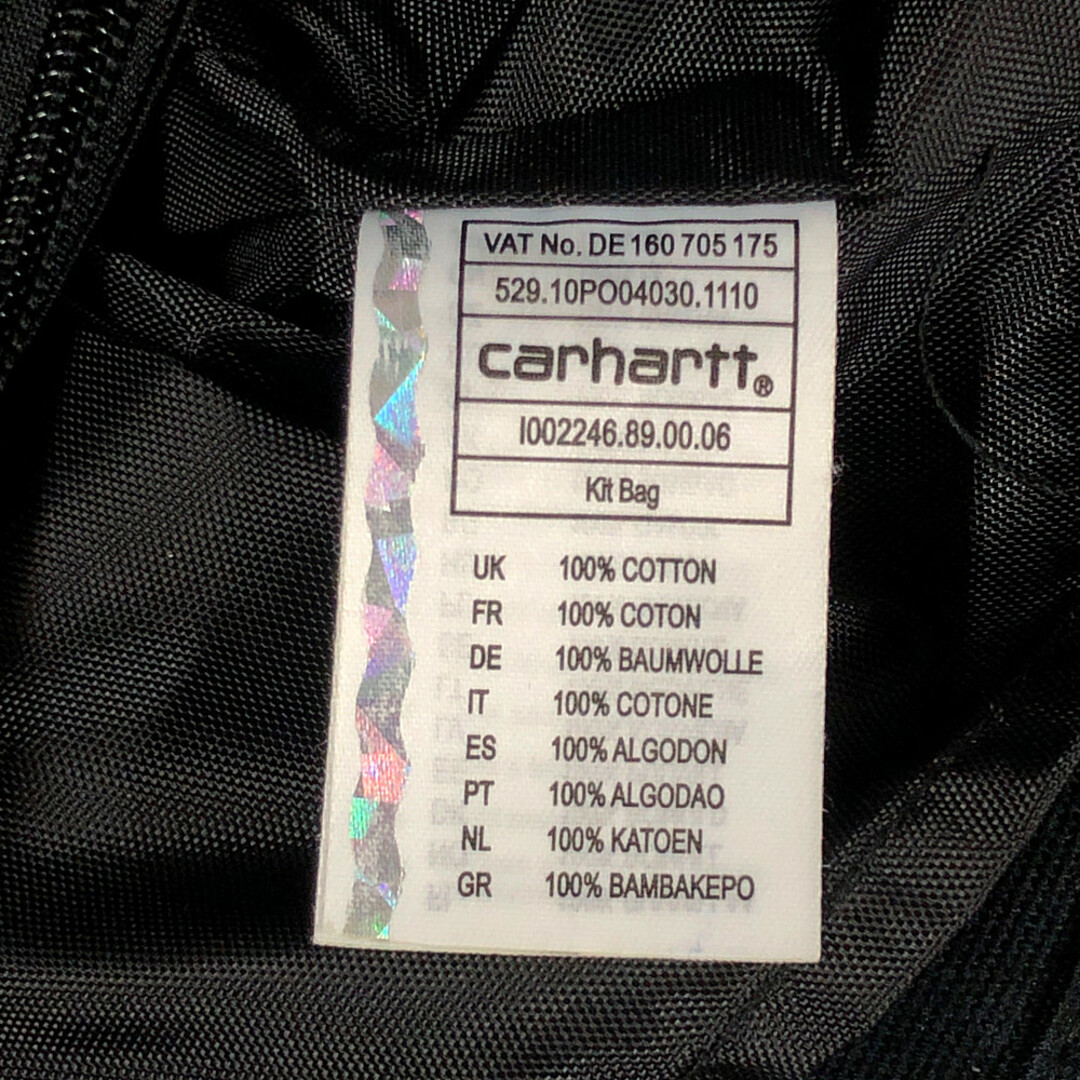 carhartt(カーハート)のCARHARTT カーハート HONEST JONS RECORDS Kit Bag キャンバス トートバッグ 黒 サイズフリー 正規品 / 33138 メンズのバッグ(トートバッグ)の商品写真