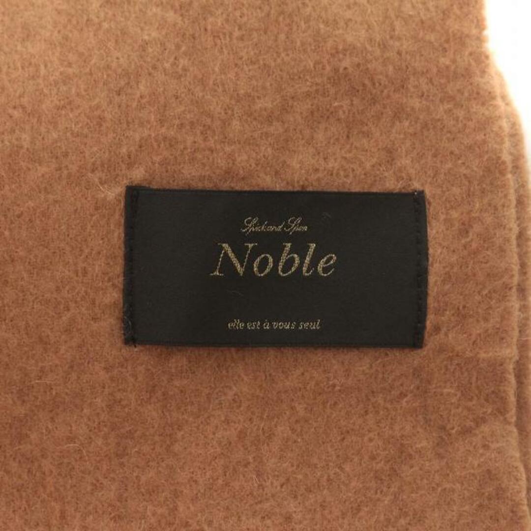 Noble(ノーブル)のノーブル NOBLE マフラー ストール ウール フリンジ 茶 ブラウン レディースのファッション小物(マフラー/ショール)の商品写真