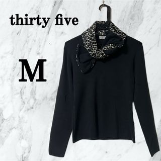 【美品】Thirty Five トップス　ヒョウ柄　上品　大人　可愛い　M(Tシャツ(長袖/七分))