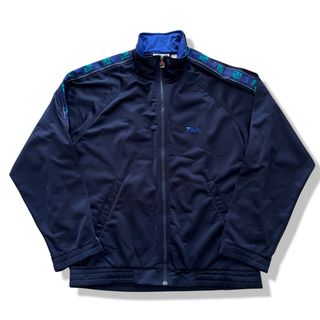 フィラ(FILA)の【90s】FILA アームラインロゴ トラックジャケット ネイビー L(ジャージ)