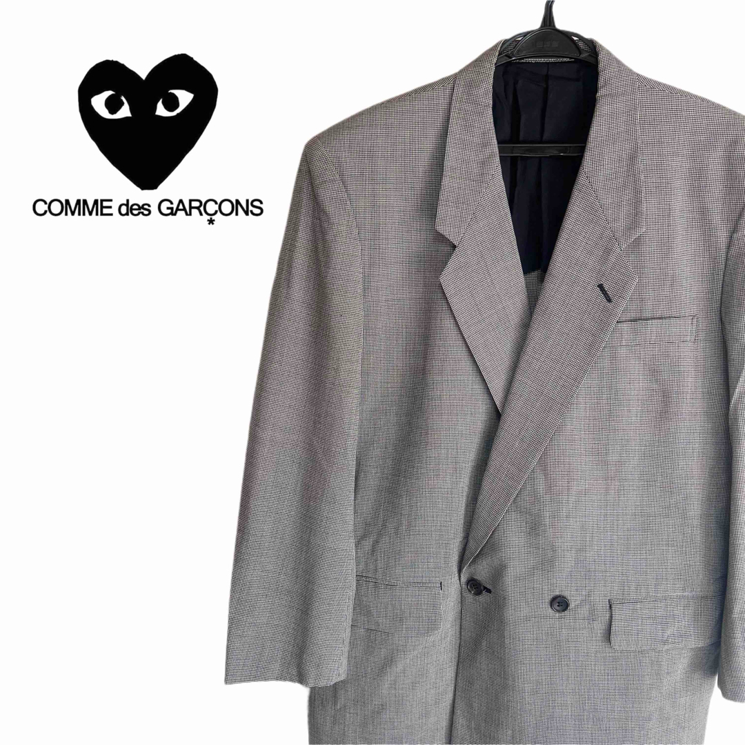 COMME des GARCONS(コムデギャルソン)の希少★コムデギャルソンオム 千鳥 チェック柄 90s ダブルテーラードジャケット メンズのジャケット/アウター(テーラードジャケット)の商品写真