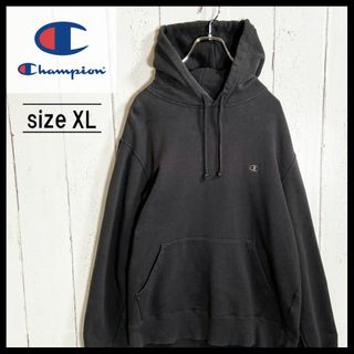 チャンピオン(Champion)のチャンピオン Champion 刺繍ロゴ パーカー USA古着 XL ノームコア(パーカー)