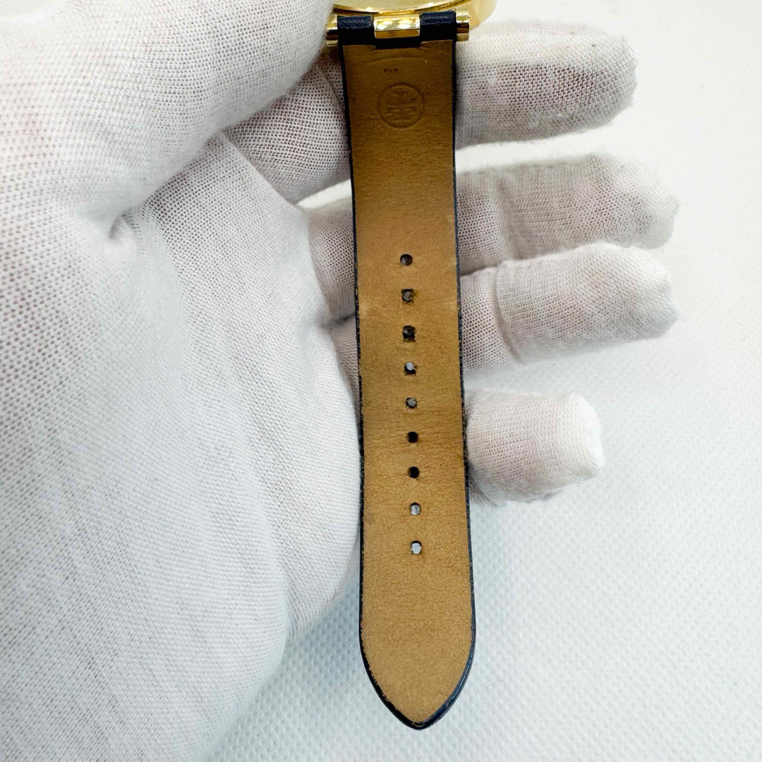 miyabiの時計トリーバーチ  腕時計  レザー　TRB9001 ゴールド　ネイビー  スイス製