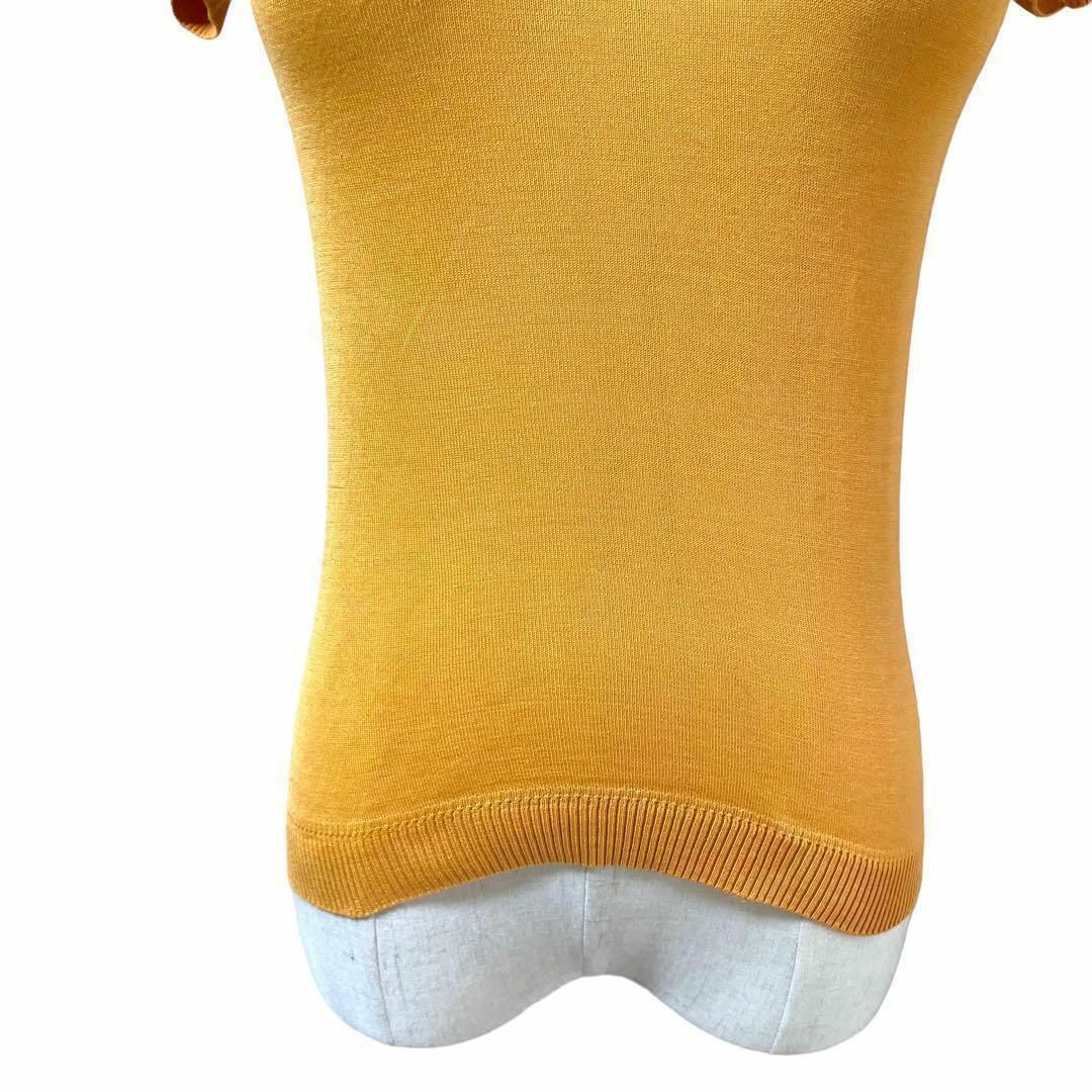 MACPHEE(マカフィー)のMACPHEE マカフィー 美品 サマーニット 半袖 バックリボン オレンジ レディースのトップス(ニット/セーター)の商品写真