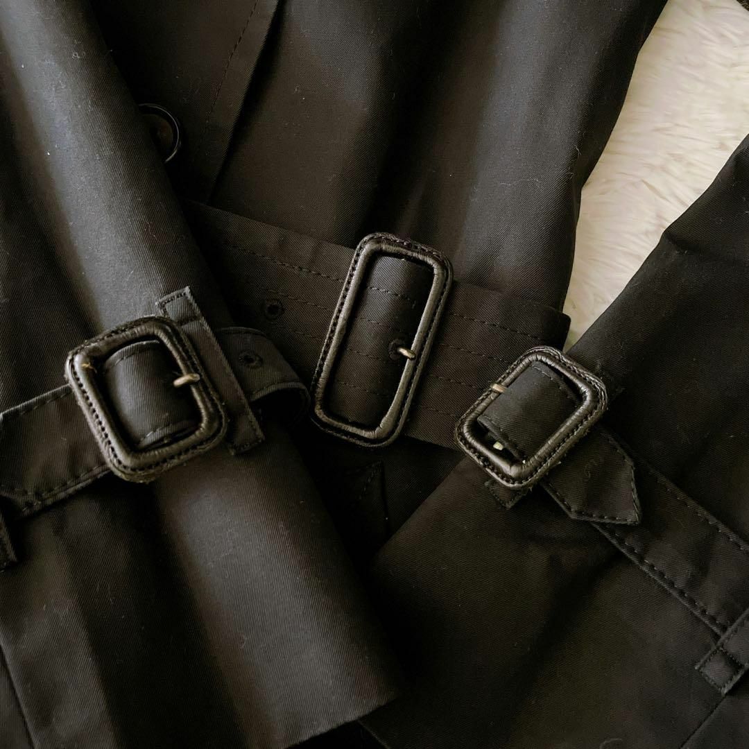 BURBERRY(バーバリー)の美品✨バーバリーロンドン　トレンチコート　ライナー　ロング　ノバチェック　黒　M レディースのジャケット/アウター(トレンチコート)の商品写真