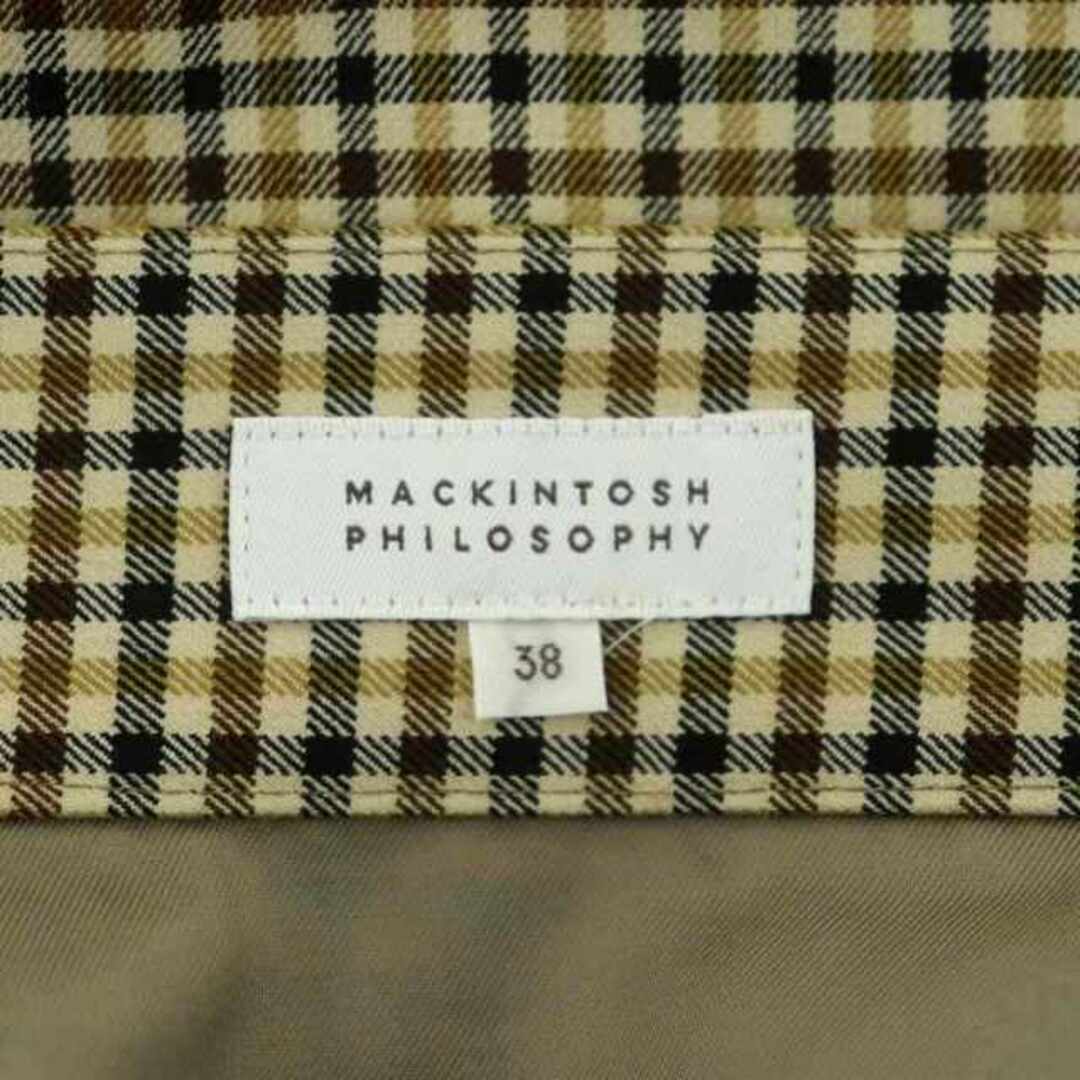 MACKINTOSH PHILOSOPHY(マッキントッシュフィロソフィー)のマッキントッシュフィロソフィー ラップ風 タイトスカート ロング チェック 38 レディースのスカート(ロングスカート)の商品写真