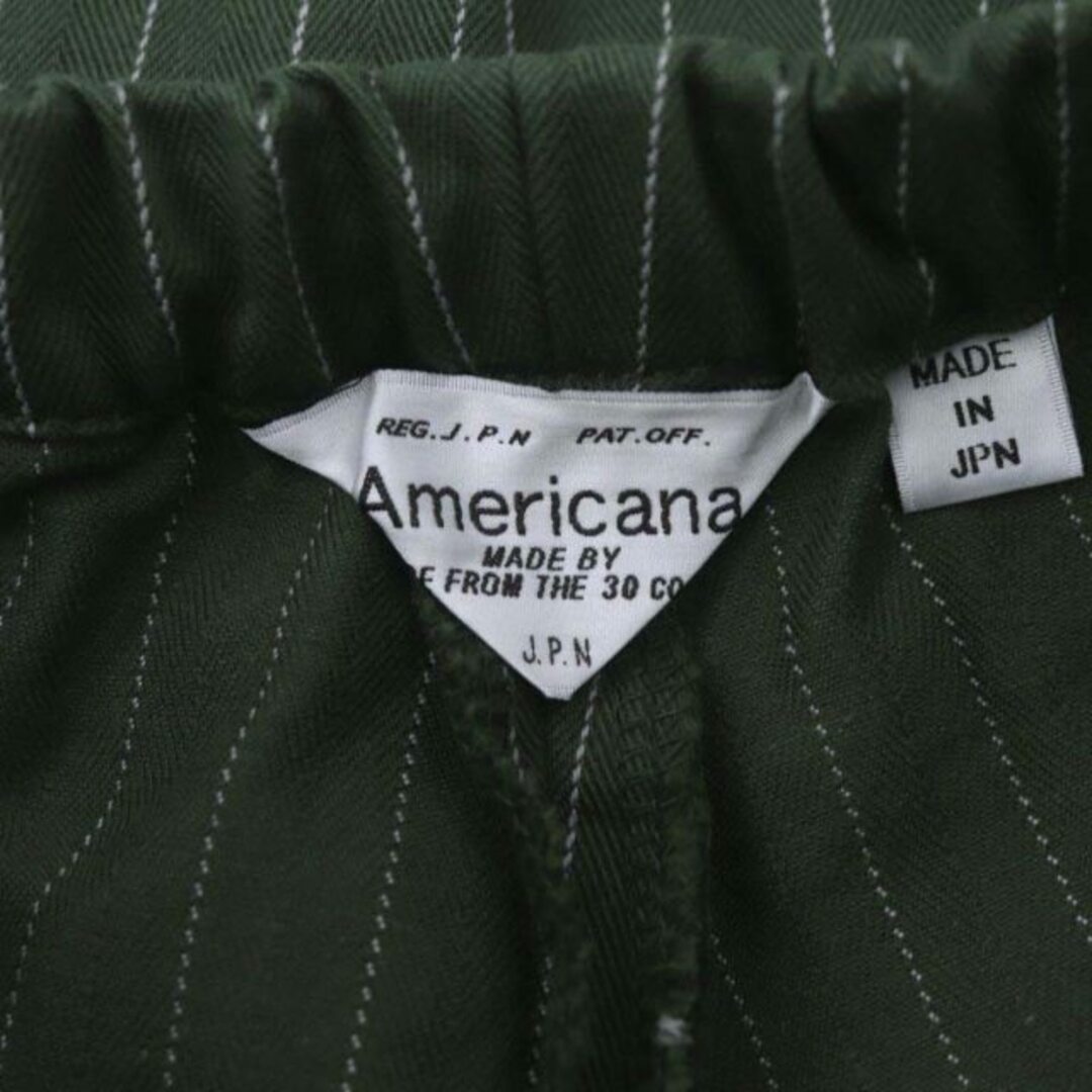 AMERICANA(アメリカーナ)のアメリカーナ ストライプコットンパンツ テーパード イージー S レディースのパンツ(ワークパンツ/カーゴパンツ)の商品写真