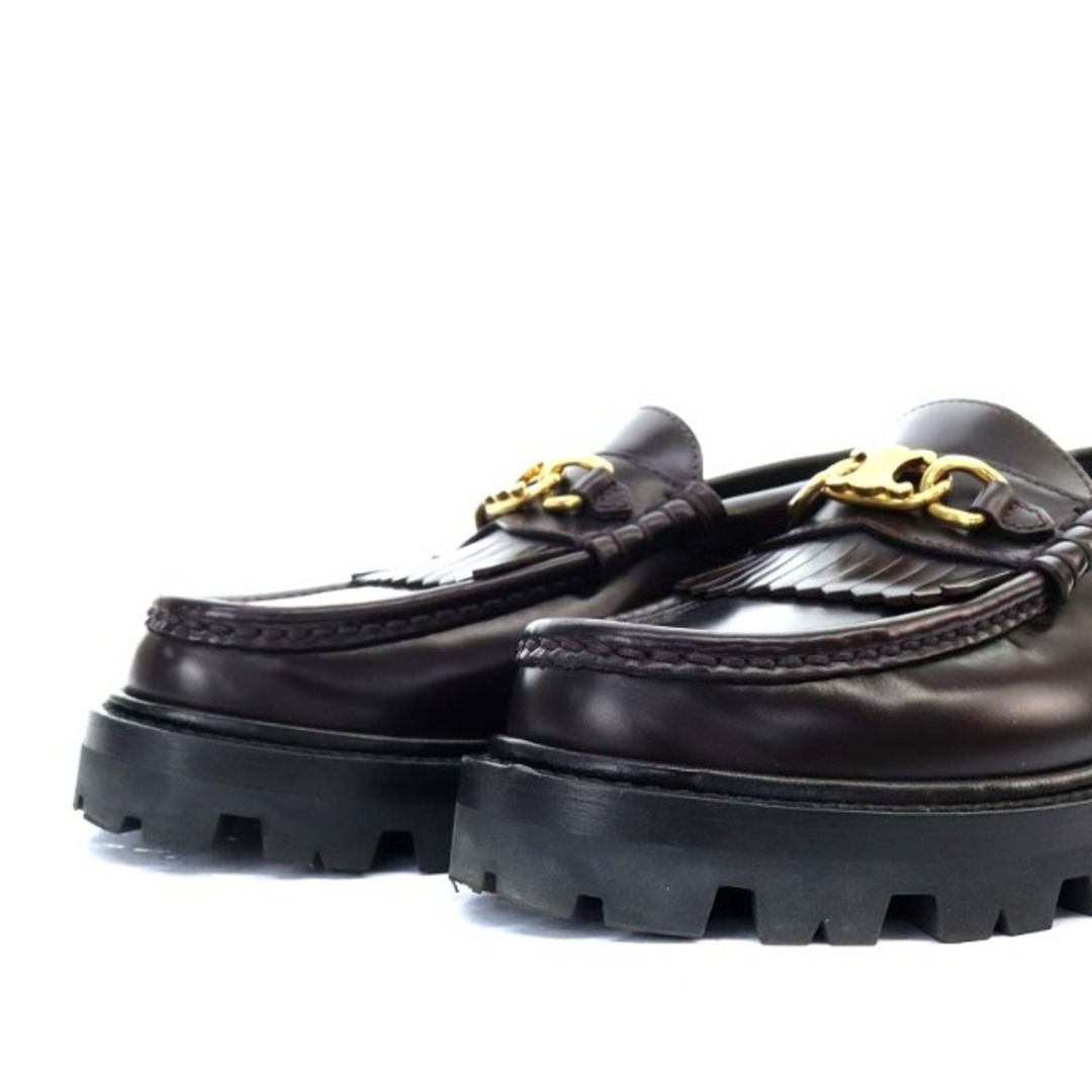 celine(セリーヌ)のセリーヌ エディスリマン トリオンフチェーン付き 36 ダークブラウン レディースの靴/シューズ(ローファー/革靴)の商品写真