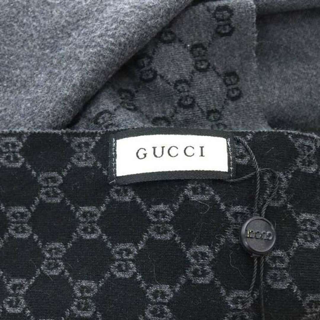 Gucci(グッチ)のグッチ GUCCI マフラー GG柄 グレー 赤 レッド レディースのファッション小物(マフラー/ショール)の商品写真