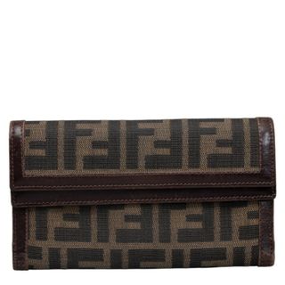 フェンディ(FENDI)のフェンディ ズッカ ロングウォレット 長財布 31078 キャンバス レディース FENDI 【1-0134419】(財布)