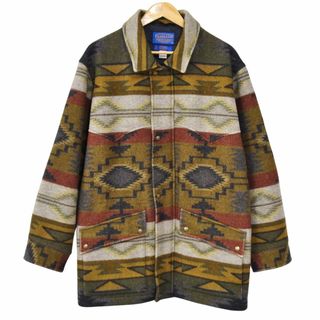 ペンドルトン(PENDLETON)のペンドルトン PENDLETON ネイティブ柄 ウール ジャケット メンズ M アウター 総柄 アウトドア ウェア(その他)