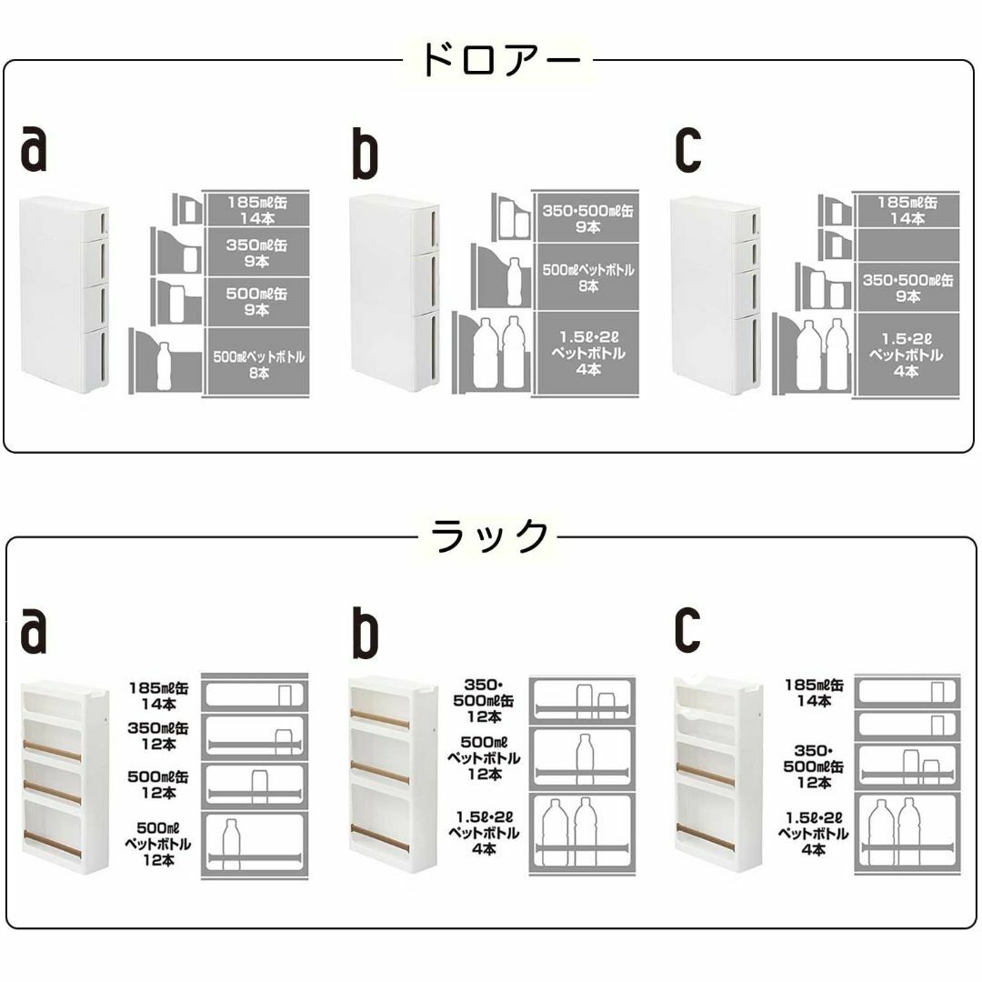 サンカ ストランティ キャスター付き 隙間収納 17cm 引き出し セット ブラ インテリア/住まい/日用品のキッチン/食器(その他)の商品写真