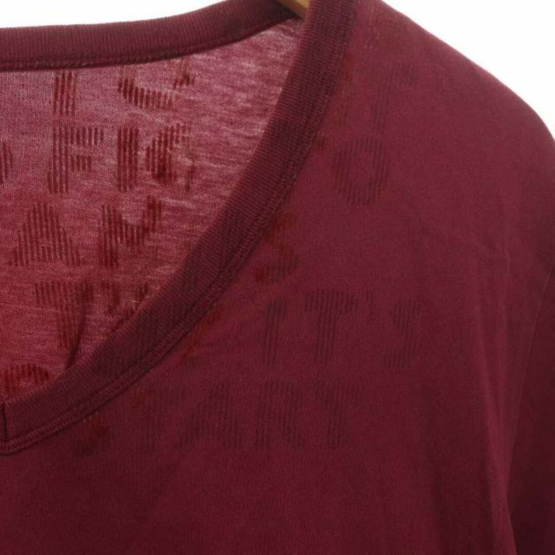 Maison Martin Margiela(マルタンマルジェラ)のマルタンマルジェラ 15AW エイズ Tシャツ 半袖 Vネック M ワインレッド メンズのトップス(Tシャツ/カットソー(半袖/袖なし))の商品写真