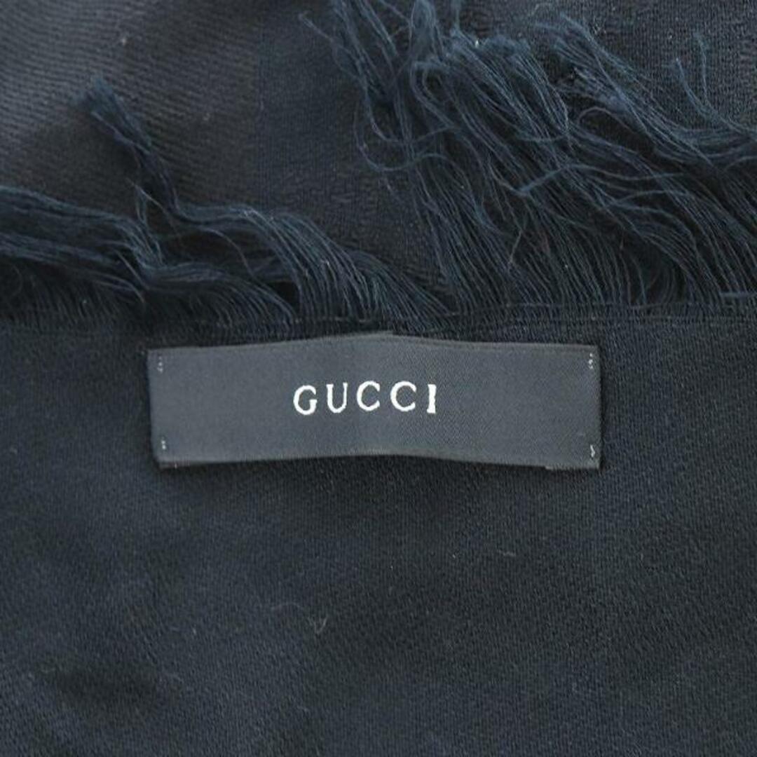 Gucci(グッチ)のグッチ GUCCI GG ストール シルク混 絹混 黒  レディースのファッション小物(ストール/パシュミナ)の商品写真