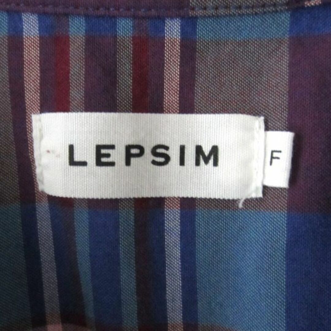 LEPSIM(レプシィム)のほぼ新品　LEPSIM／レプシム★　チェック柄　スキッパー　半袖シャツ レディースのトップス(シャツ/ブラウス(半袖/袖なし))の商品写真