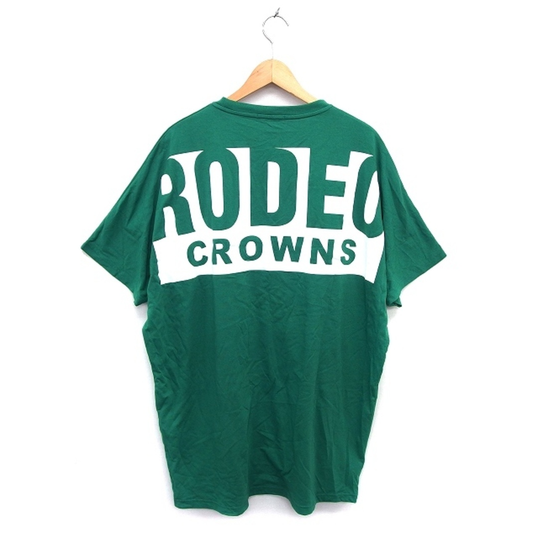 RODEO CROWNS(ロデオクラウンズ)のロデオクラウンズ ワンピース Iライン ひざ丈 リブ ロゴ プリント ゆったり  レディースのワンピース(ひざ丈ワンピース)の商品写真