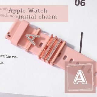 applewatch☆ バンド アクセサリー チャーム　イニシャルA(その他)