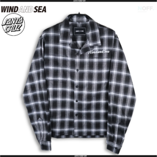 ウィンダンシー(WIND AND SEA)のWIND AND SEA SD SANTACRUZ FLANNELシャツ　黒　S(シャツ)