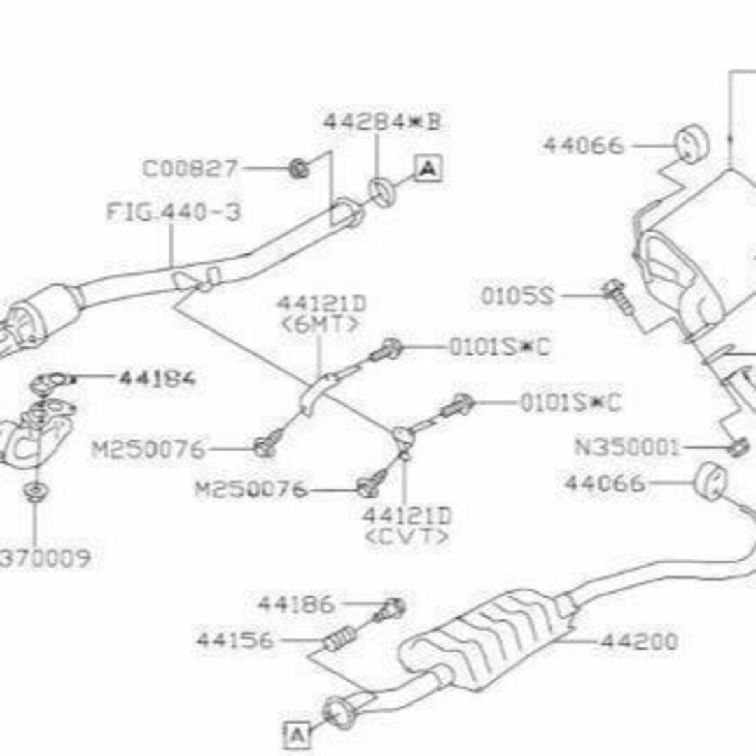 スバル(スバル)のスバル フォレスター S13 マフラーアセンブリライト 純正 JDM OEM 自動車/バイクの自動車(車種別パーツ)の商品写真