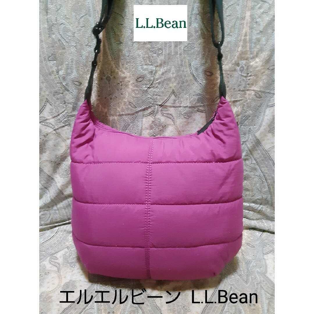 L.L.Bean(エルエルビーン)のL.L.Bean 本革コンビ/綿入り/キルティング/斜め掛けショルダーバッグ レディースのバッグ(ショルダーバッグ)の商品写真