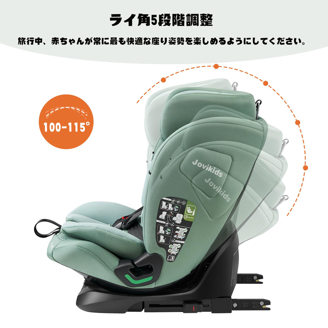 チャイルドシート ISOFIX、i-Size R129適合 グリーンの通販 by u shop