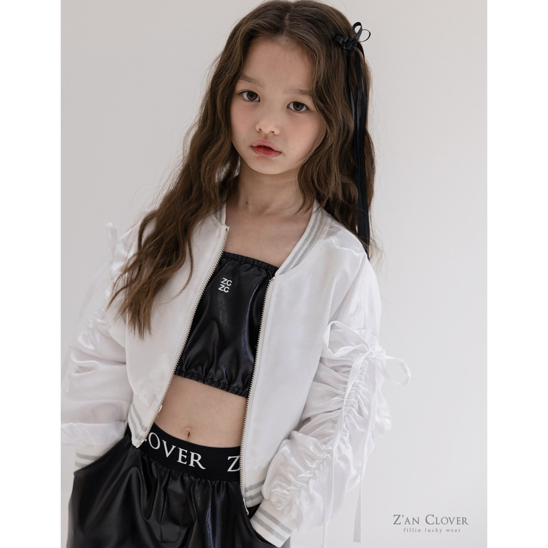 韓国子供服　z'an clover リボンMA-1 キッズ/ベビー/マタニティのキッズ服女の子用(90cm~)(ジャケット/上着)の商品写真