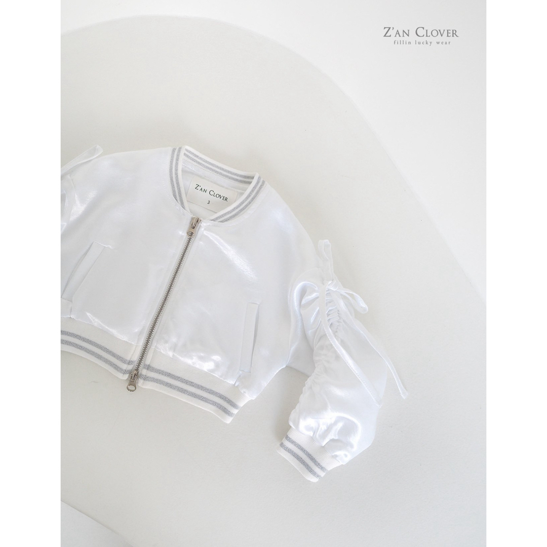 韓国子供服　z'an clover リボンMA-1 キッズ/ベビー/マタニティのキッズ服女の子用(90cm~)(ジャケット/上着)の商品写真