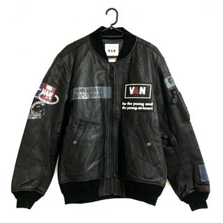 【激レア・美品】VAN JACKET スタジャン　オールレザー　Mサイズ　山羊皮レザージャケット