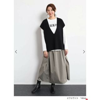 スコットクラブ(SCOT CLUB)の【新品未使用】soeur7 フレンチロゴ刺繍ロンT オフホワイト(Tシャツ(長袖/七分))