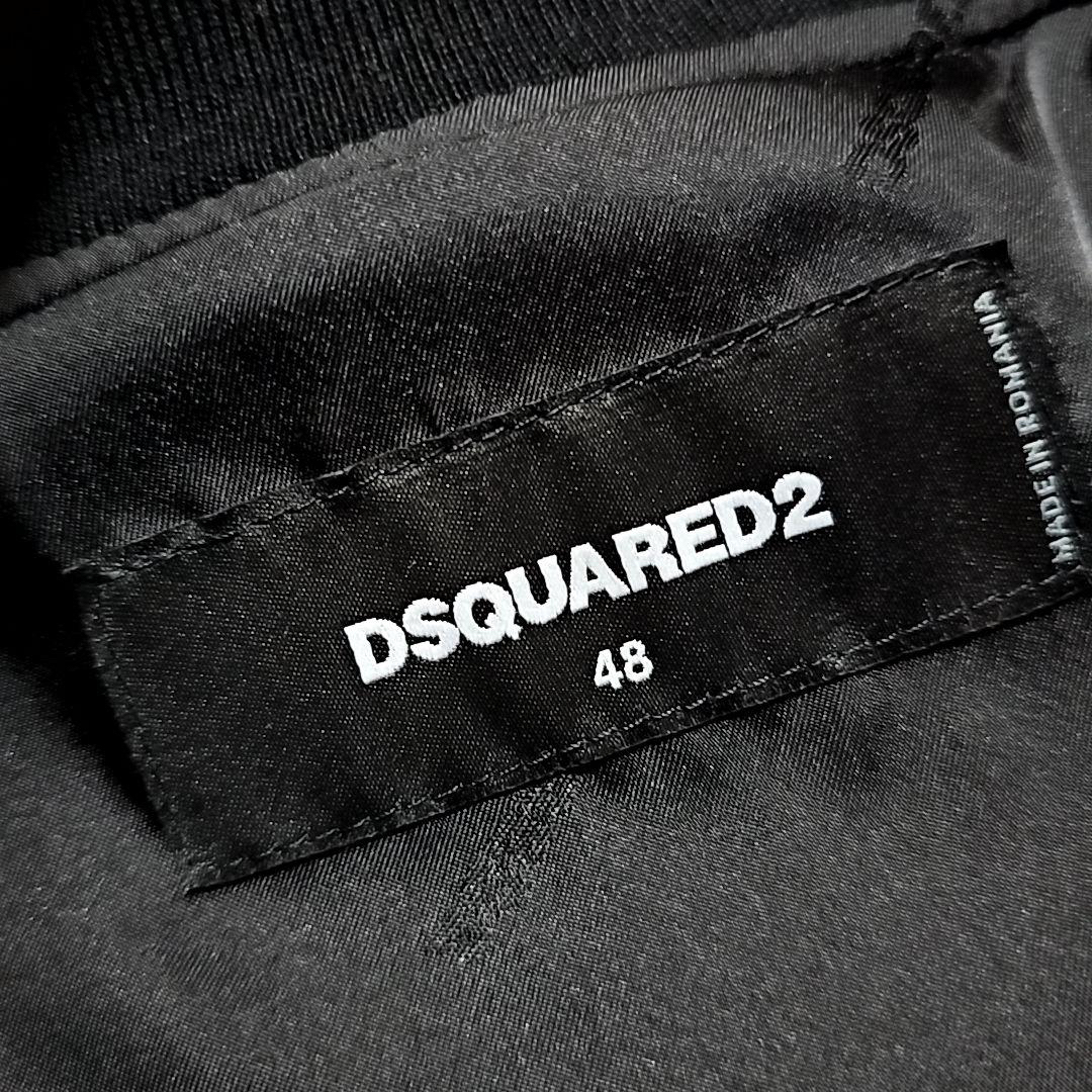 DSQUARED2(ディースクエアード)の【新品 タグ付き】DSQUARED2 VARSITY JACKET IBRA 黒 メンズのジャケット/アウター(ブルゾン)の商品写真