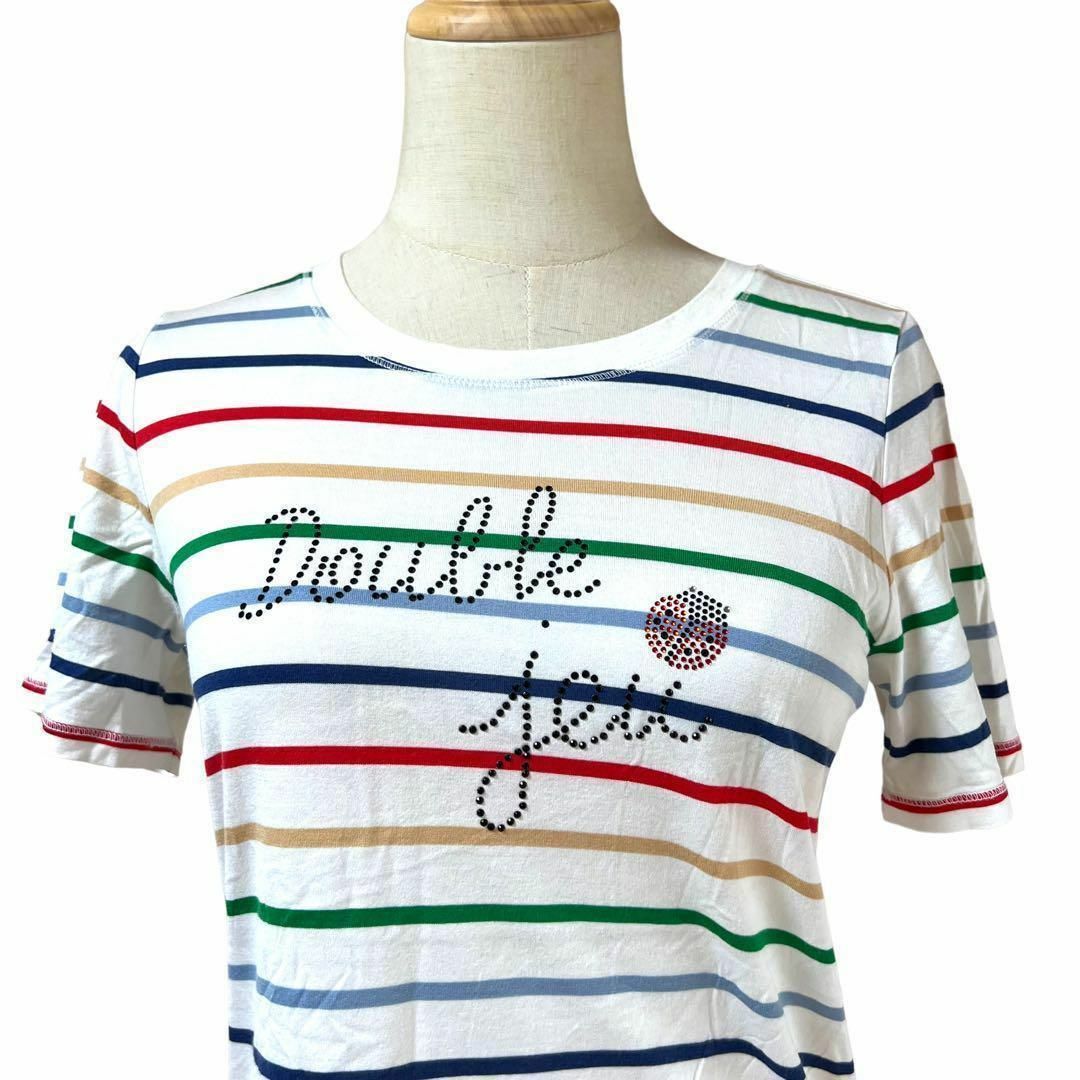 SONIA RYKIEL(ソニアリキエル)のSONIA RYKIELソニアリキエル 美品 半袖Ｔシャツ ボーダー ビジュー レディースのトップス(Tシャツ(半袖/袖なし))の商品写真