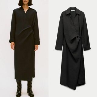 ザラ(ZARA)の16 ZARA ZW COLLECTION ラップスカートワンピース XS(ロングワンピース/マキシワンピース)